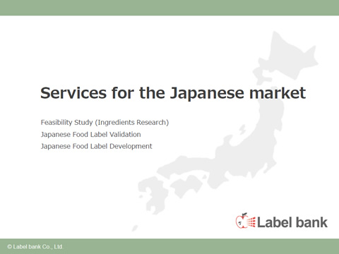 Services for the Japanese market